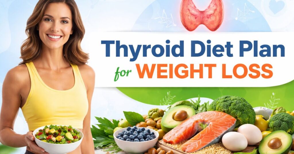 Thyroid diet plan for weight loss with healthy foods and balanced nutrition