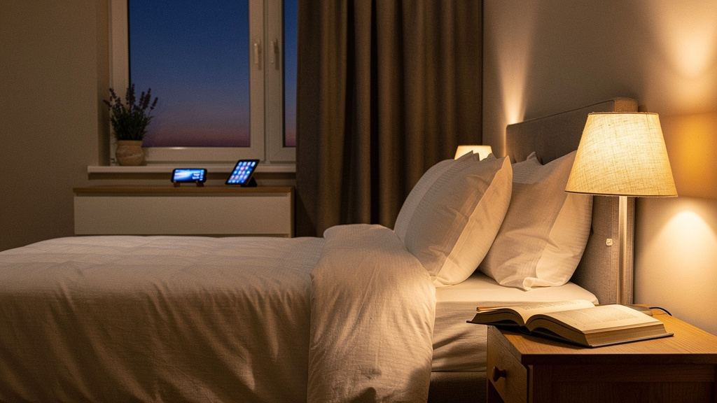 Peaceful bedroom environment promoting quality sleep