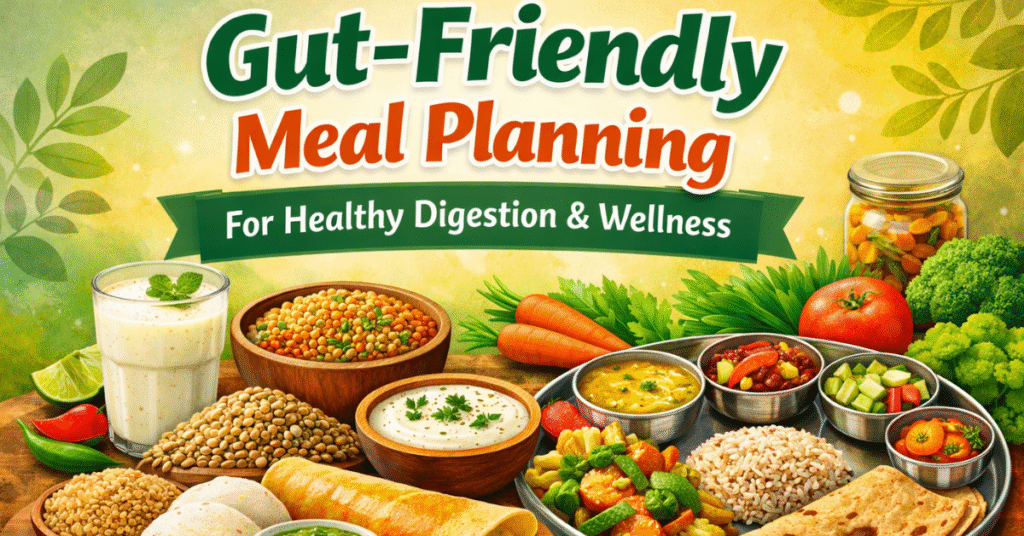 Gut-friendly meal planning with balanced Indian foods for healthy digestion