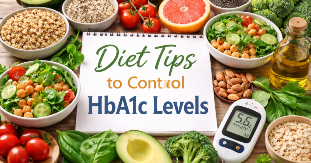 Diet tips to control HbA1c levels with healthy foods and balanced meals