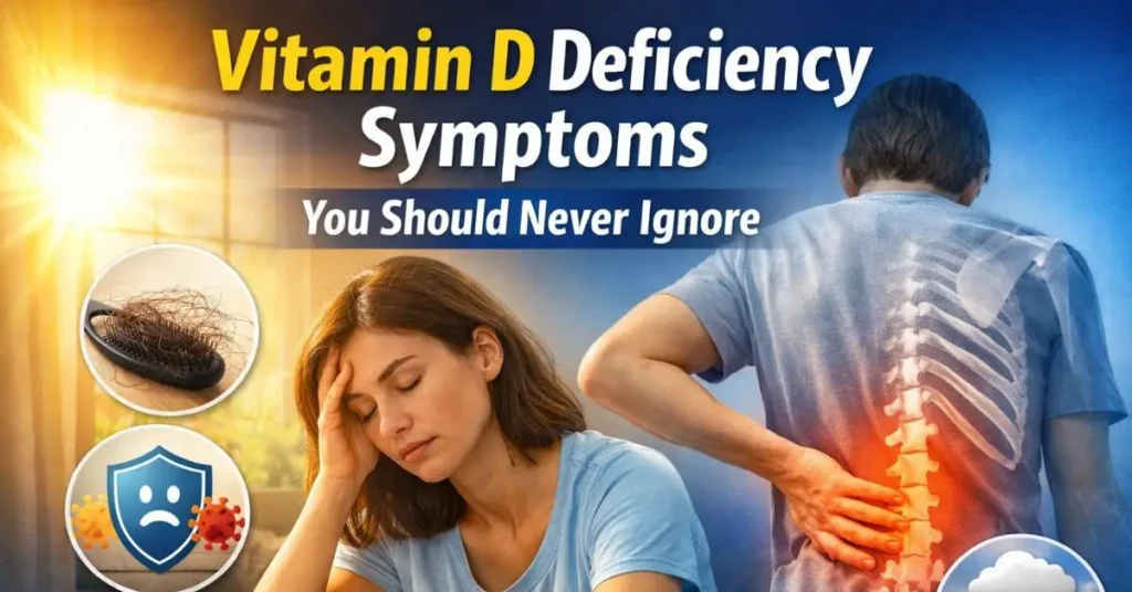 Vitamin D deficiency symptoms fatigue and bone pain