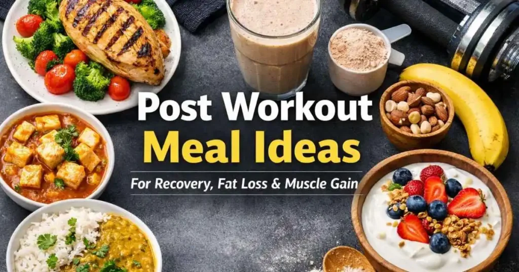 Post workout meal ideas with healthy foods for recovery and muscle gain