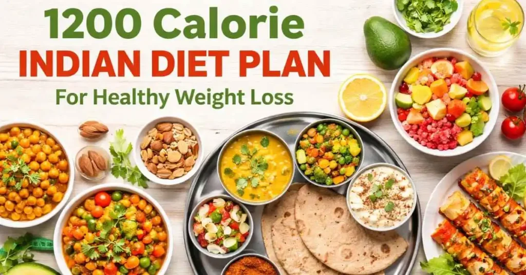 1200 calorie Indian diet plan with healthy balanced meals for weight loss