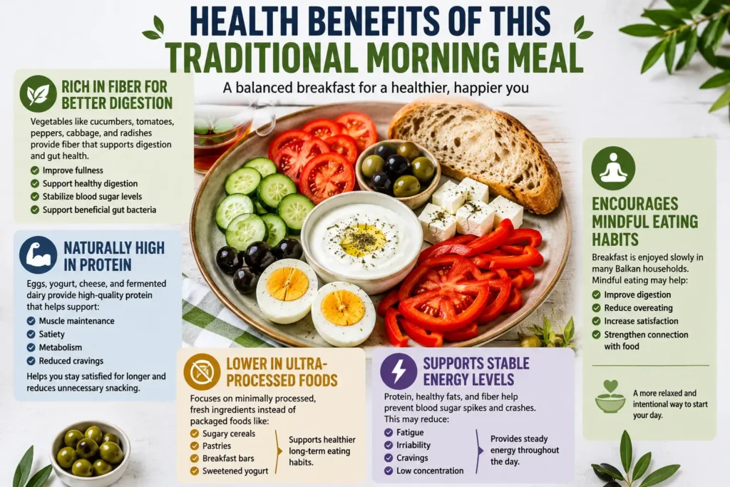 Health benefits of a healthy Balkan breakfast meal