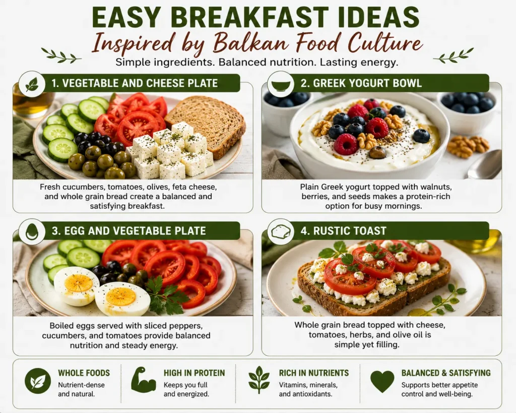 Easy Balkan breakfast ideas with healthy foods