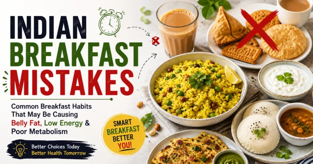 Indian Breakfast Mistakes that may cause belly fat and slow metabolism