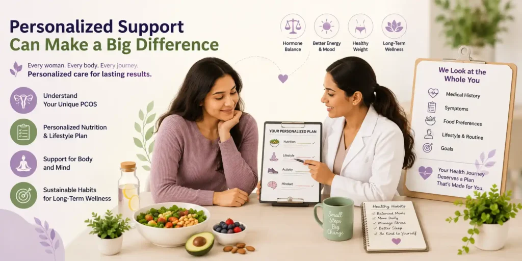Personalized nutrition support for sustainable PCOS weight loss