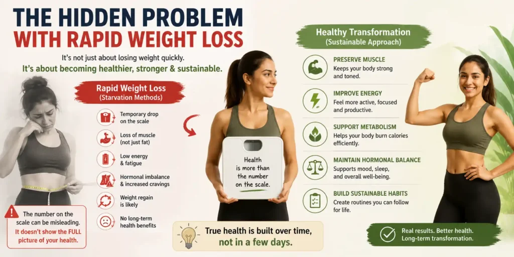 The hidden problem with rapid weight loss and crash dieting effects