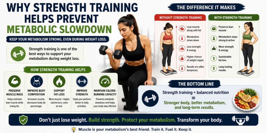 Strength training helps prevent metabolic slowdown during weight loss