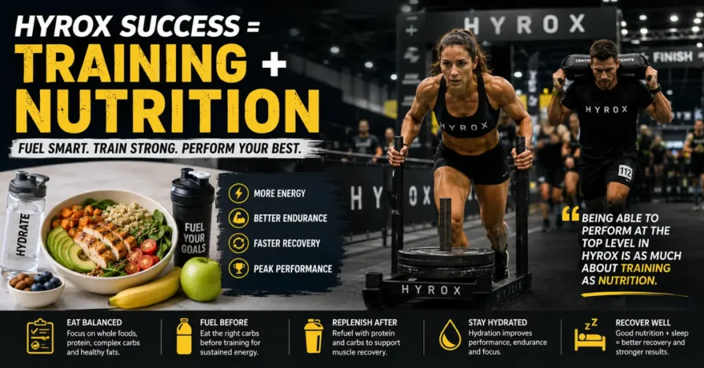 top level in hyrox is as much about training as nutrition